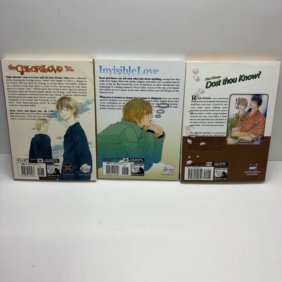 Lot Of 3 Yaoi Manga in ENGLISH (Invisible Love Color Of Love Dost Thou Know) Y2K - Picture 7 of 14